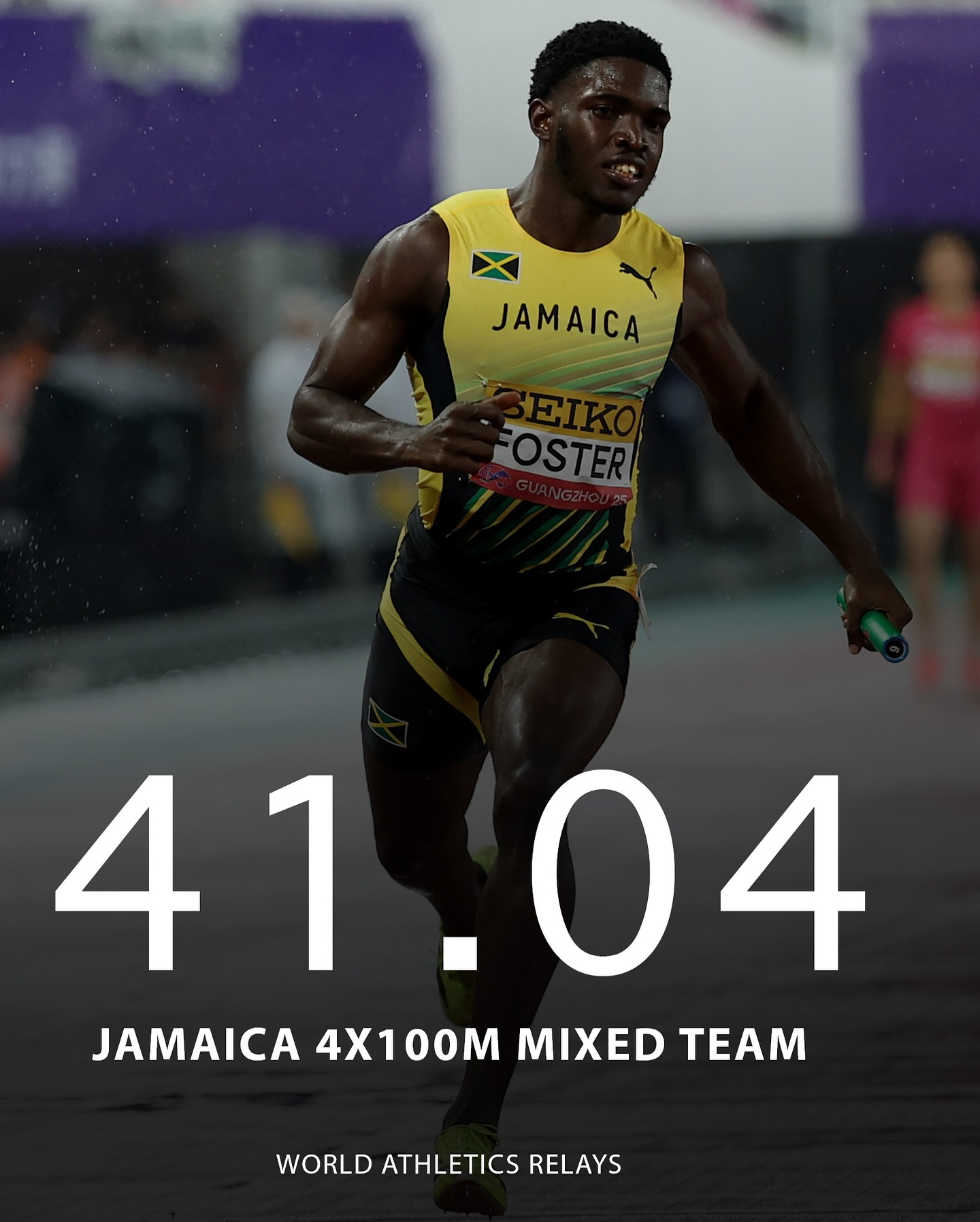 Miconian Rasheed Foster Anchors Jamaica to World Relays Glory